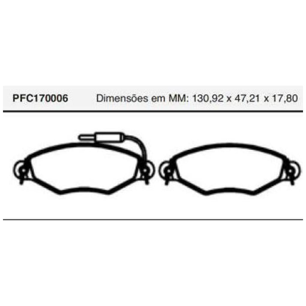 Pastilha Freio Dianteira Com Sensor Bendix Renault Kangoo - Cofap - PFC170006 - (1)