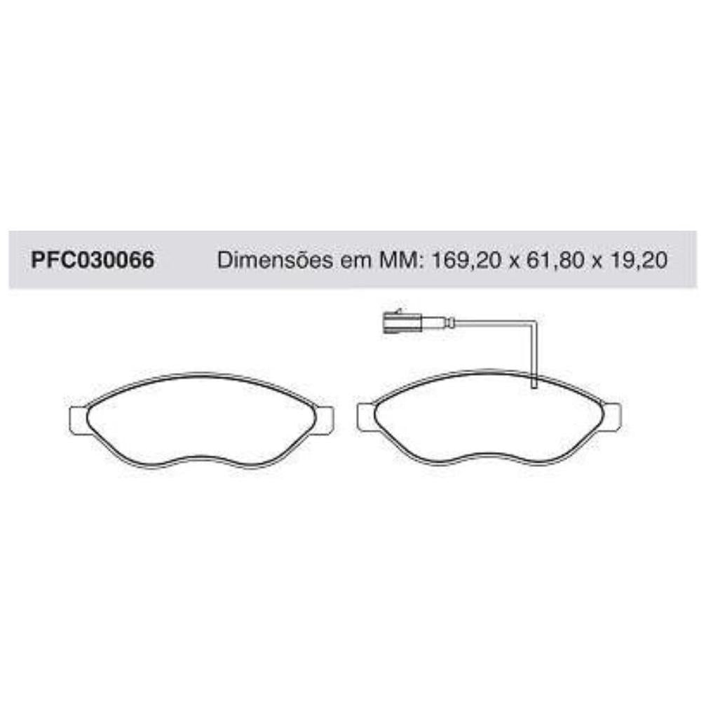 Pastilha Freio Dianteira Com Sensor - Cofap - PFC030066 - (1)