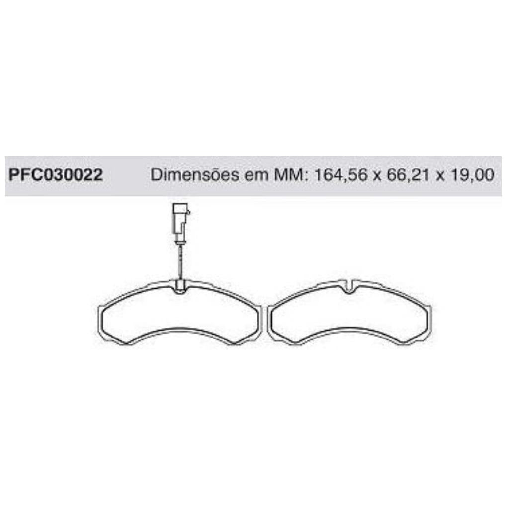 Pastilha Freio Dianteira Com Sensor Bosch Iveco Daily - Cofap - PFC030022 - (1)