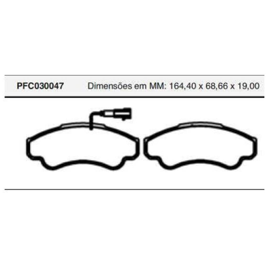 Pastilha Freio Dianteira Com Sensor Bosch - Cofap - PFC030047 - (1)