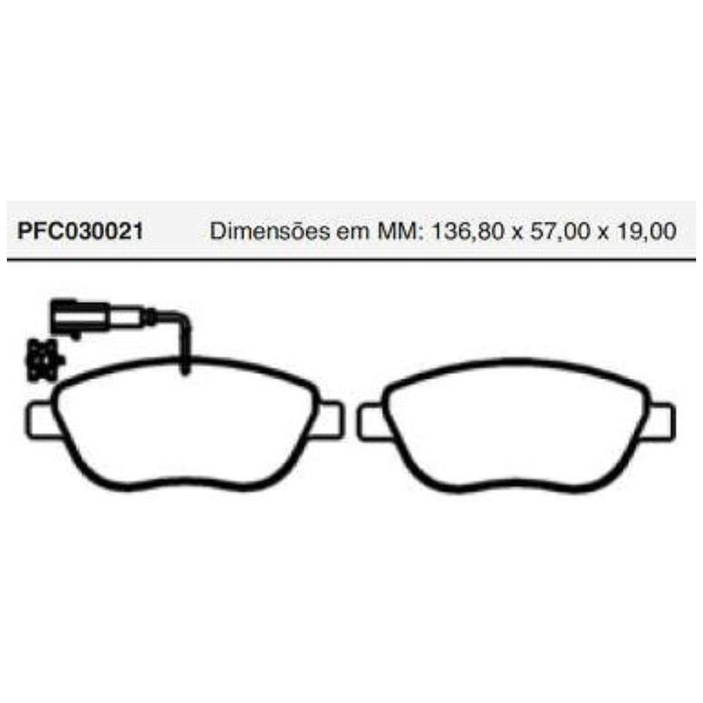 Pastilha Freio Dianteira Com Sensor Bosch - Cofap - PFC030021 - (1)