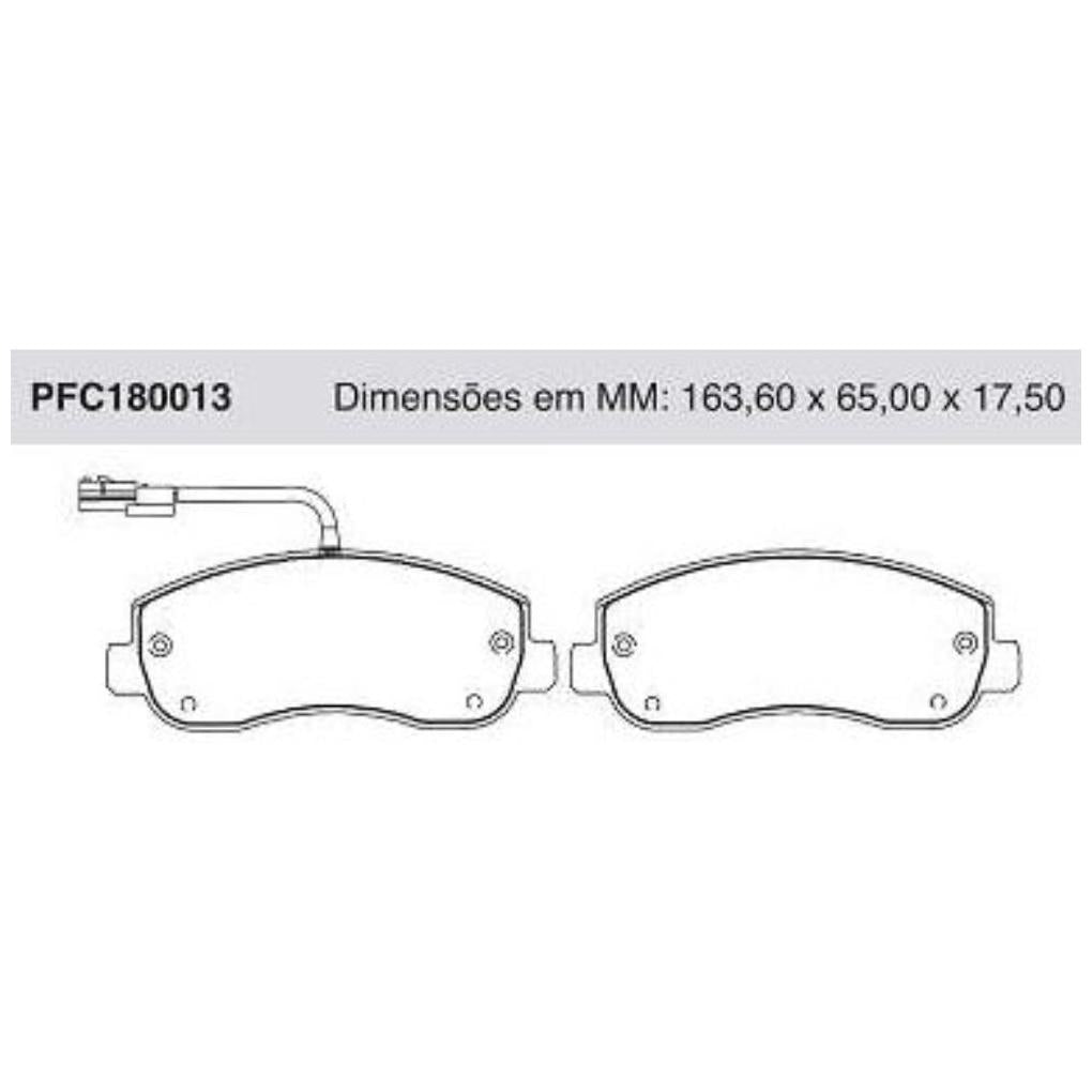 Pastilha Freio Dianteira com Sensor Brembo para Renault Master - Cofap - PFC180013 - (1)