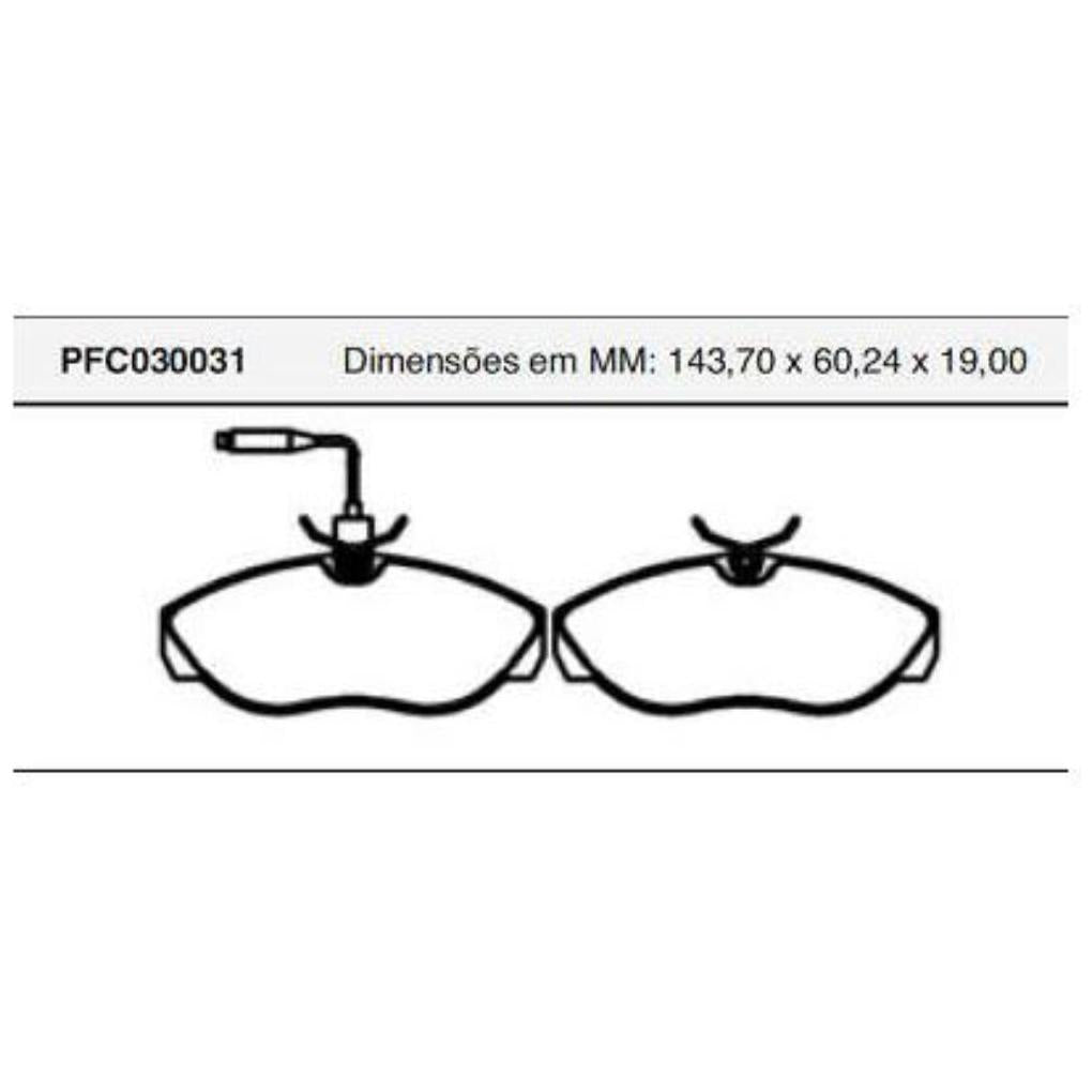 Pastilha Freio Dianteira Com Sensor Girling - Cofap - PFC030031 - (1)