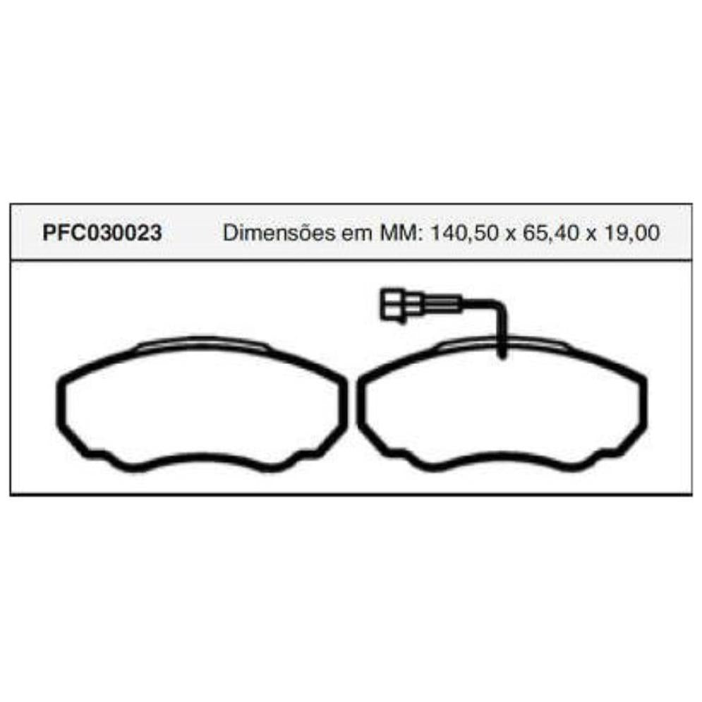 Pastilha Freio Dianteira com Sensor Bosch para Citroen Jumper e Fiat Ducato - Cofap - PFC030023 - (1)