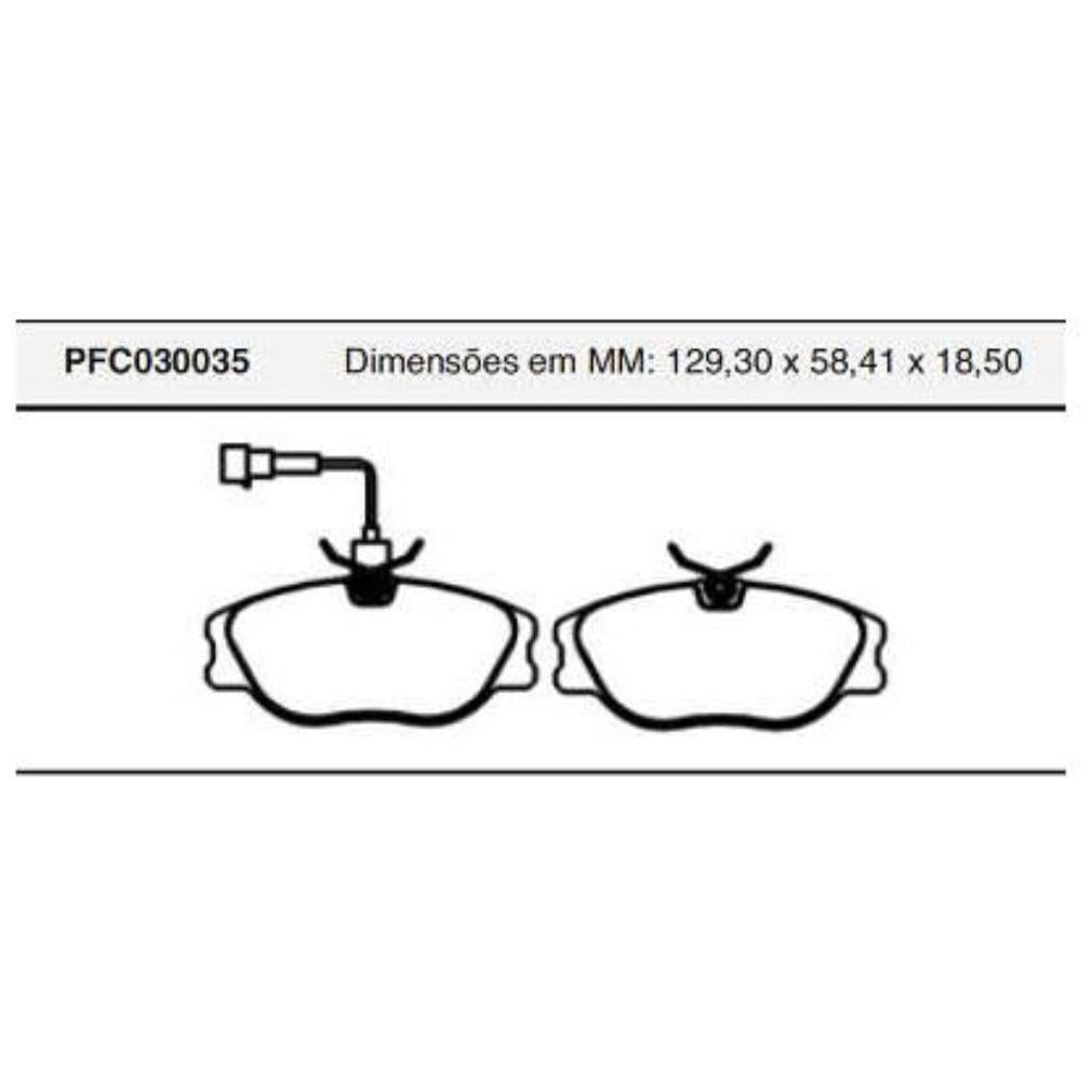 Pastilha Freio Dianteira Com Sensor Girling - Cofap - PFC030035 - (1)
