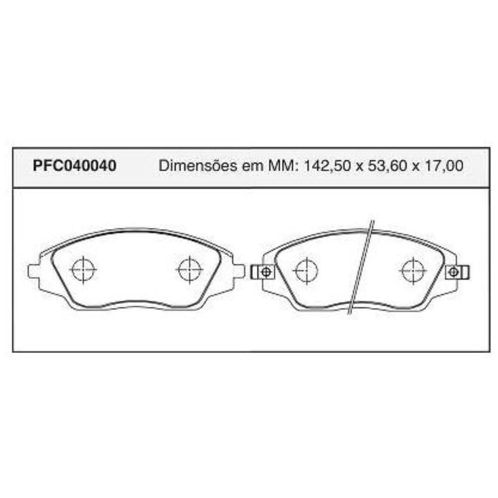 Jogo Pastilha Freio Dianteira Com Sensor Importado - Cofap - PFC040040 - (1)