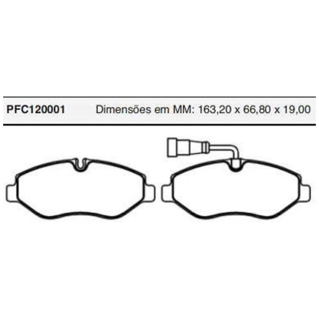 Pastilha Freio Dianteira Com Sensor Importado Iveco Daily - Cofap - PFC120001 - (1)