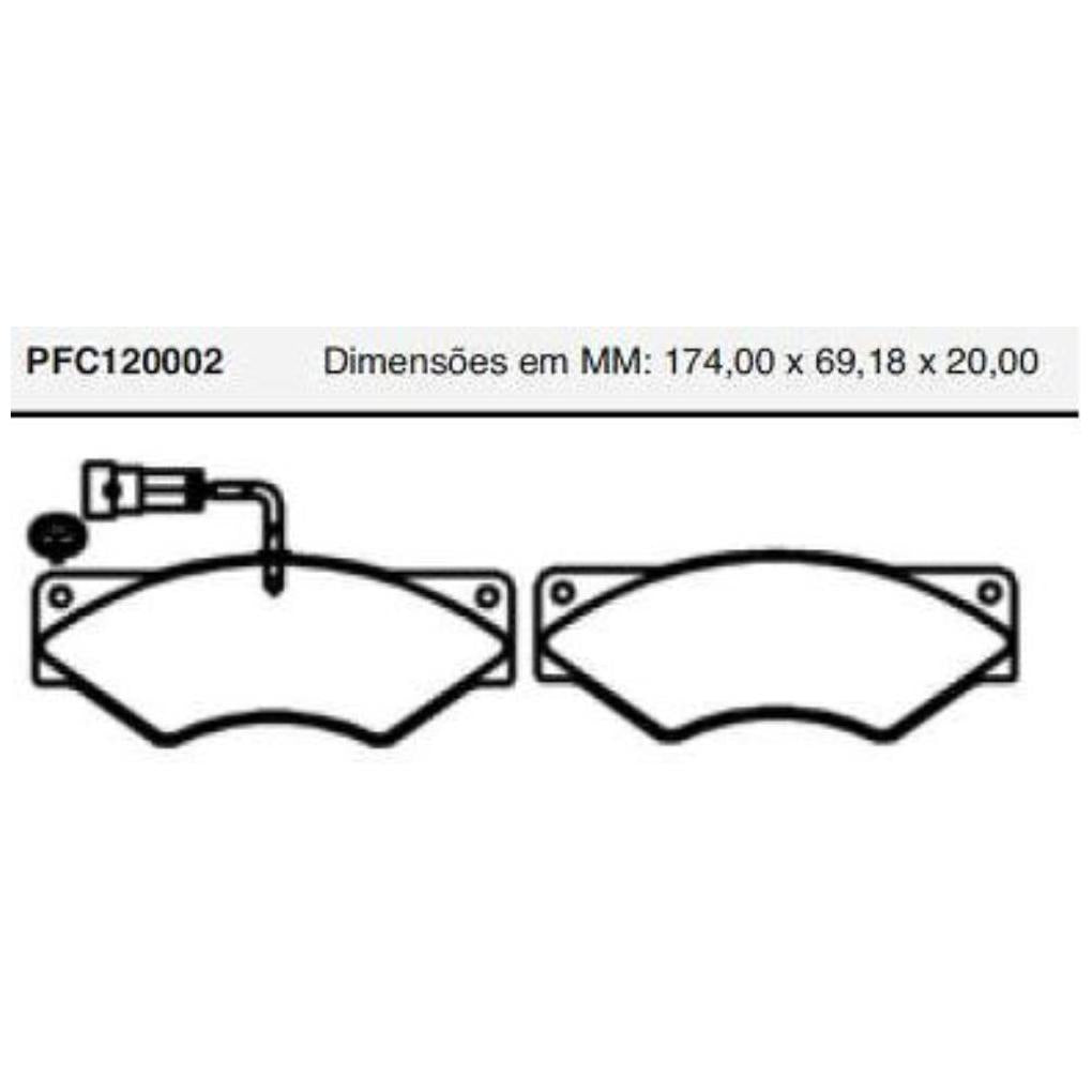 Pastilha Freio Dianteira Com Sensor Perrot - Cofap - PFC120002 - (1)