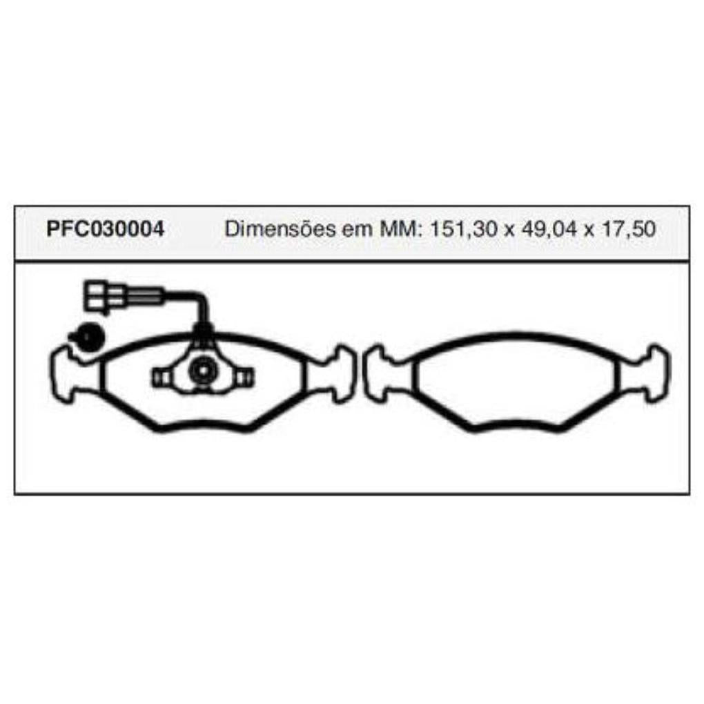 Pastilha Freio Dianteira Com Sensor Teves - Cofap - PFC030004 - (1)