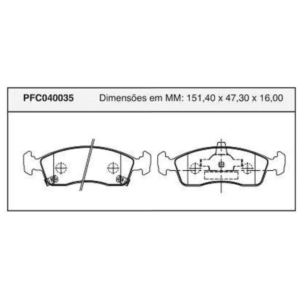 Jogo Pastilha Freio Dianteira Com Sensor Teves - Cofap - PFC040035 - (1)