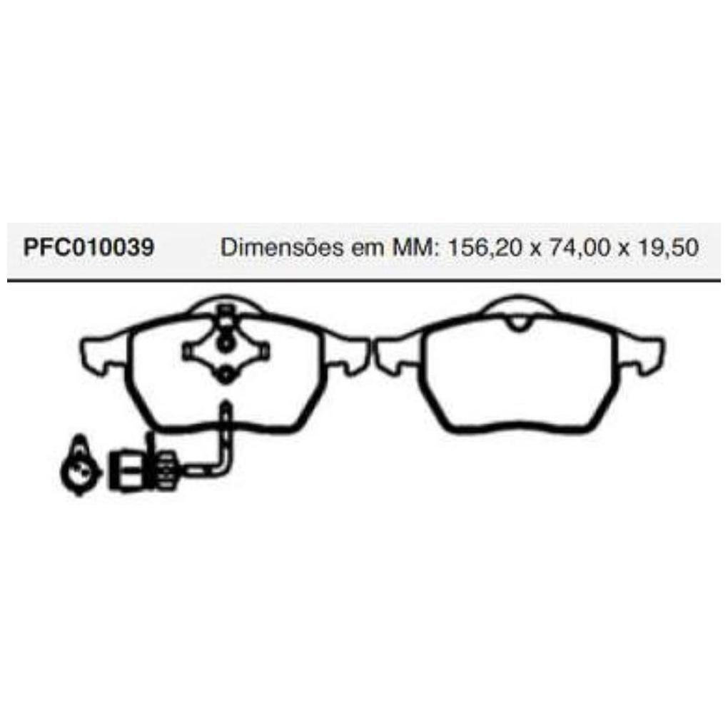 Pastilha Freio Dianteira Com Sensor Teves - Cofap - PFC010039 - (1)