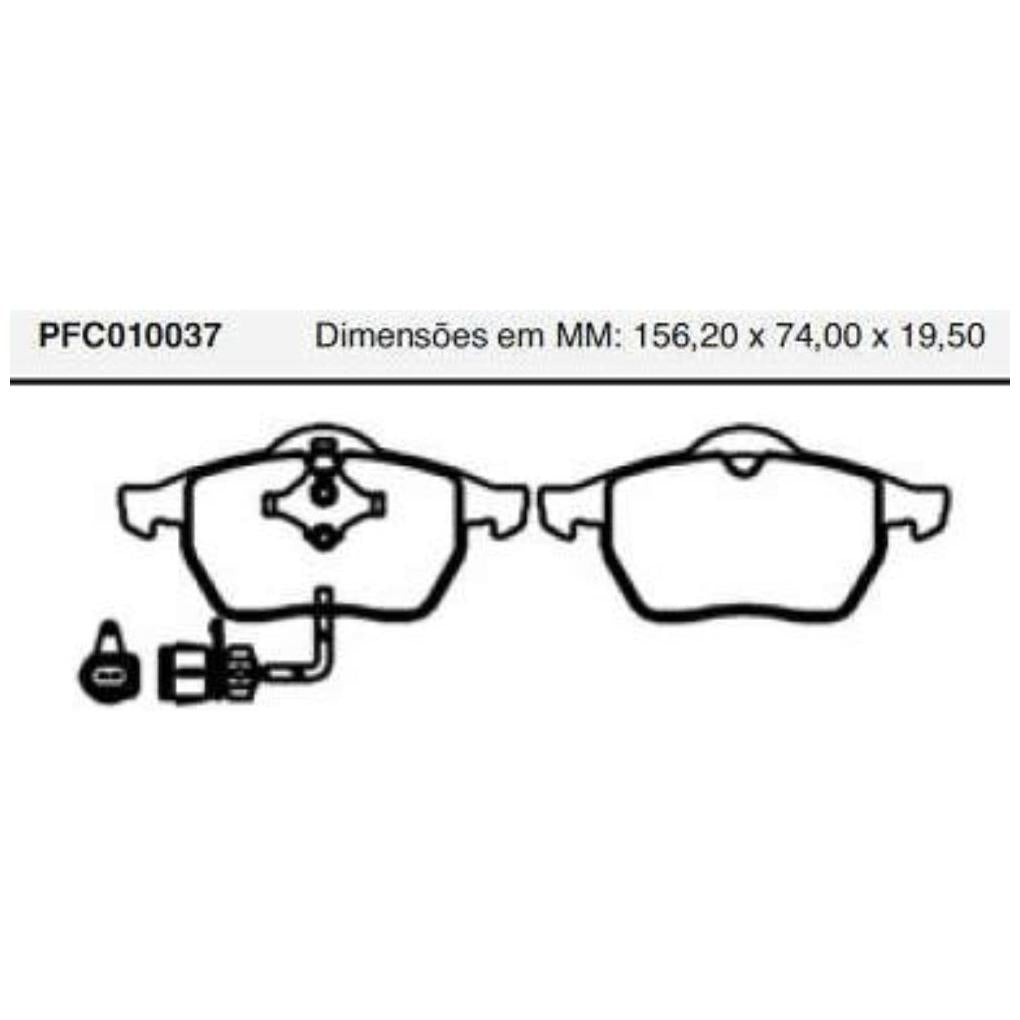 Pastilha Freio Dianteira Com Sensor Teves - Cofap - PFC010037 - (1)