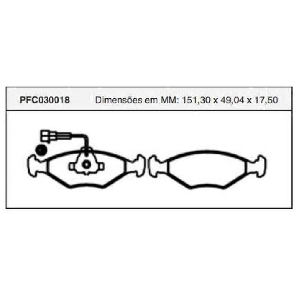 Pastilha Freio Dianteira Com Sensor Teves - Cofap - PFC030018 - (1)