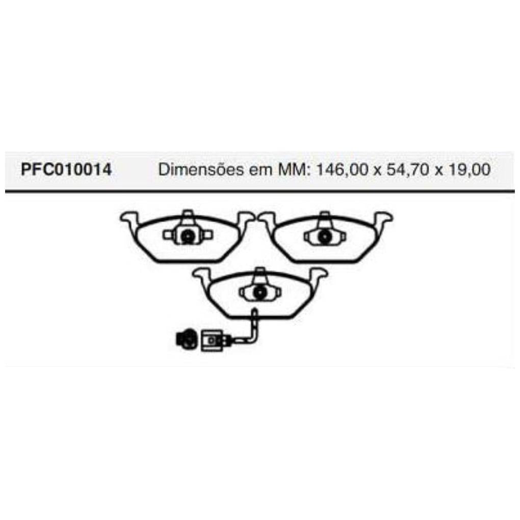 Pastilha Freio Dianteira Com Sensor Teves - Cofap - PFC010014 - (1)