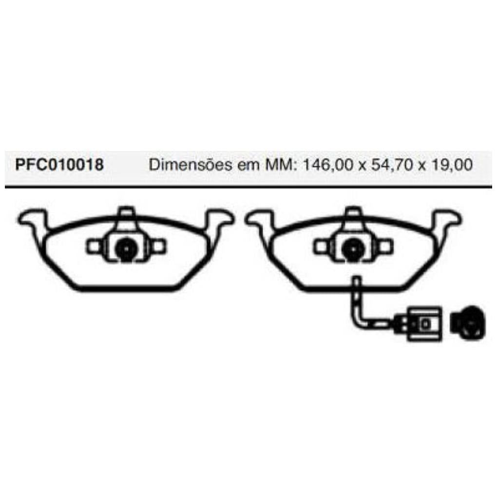 Pastilha Freio Dianteira Direita Ou Esquerda Com Sensor Teves - Cofap - PFC010018 - (1)