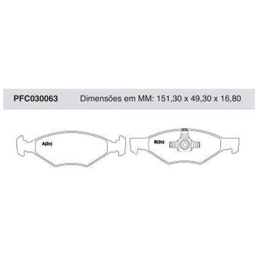 Pastilha Freio Dianteira Direita Ou Esquerda Fiat Mobi - Cofap - PFC030063 - (1)
