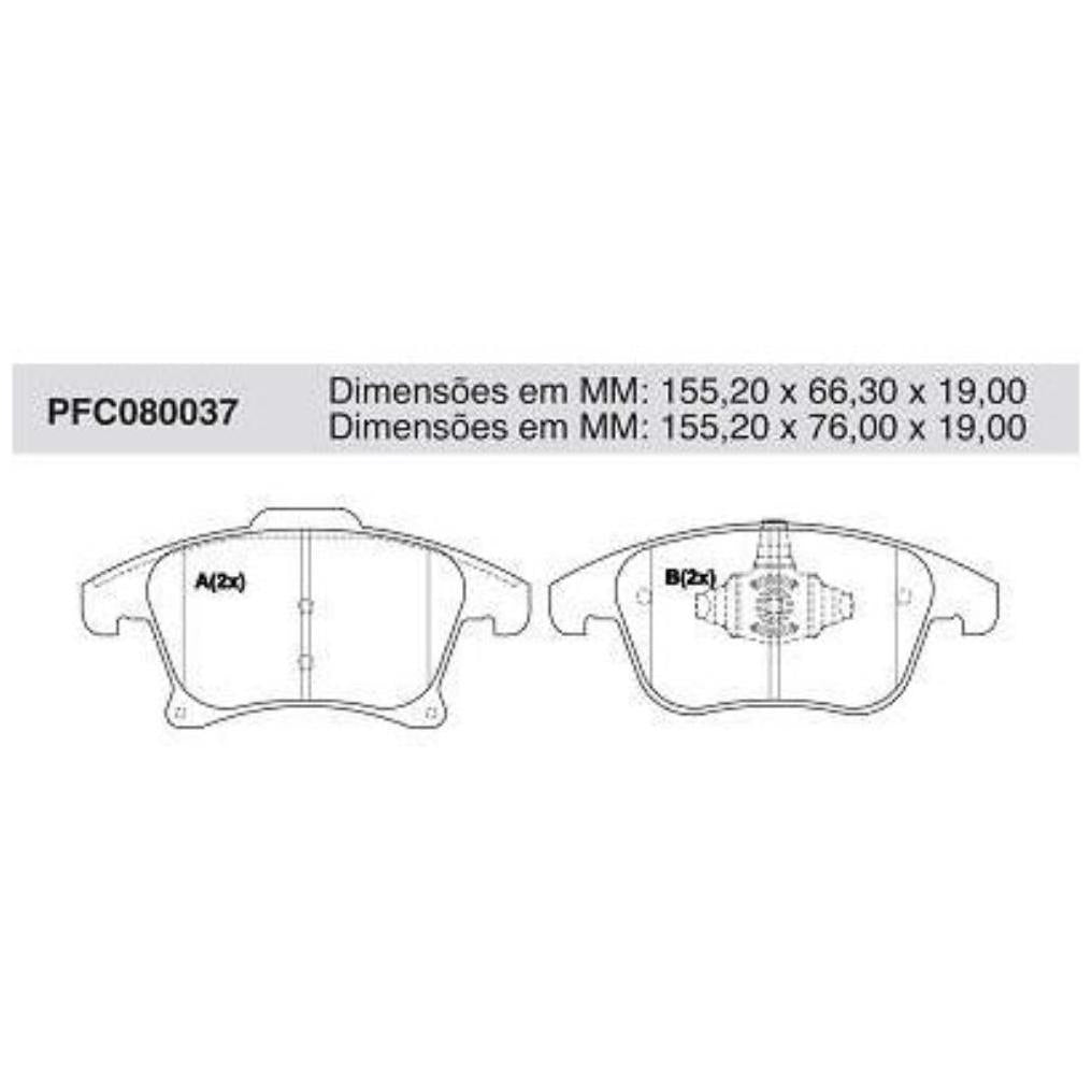 Pastilha Freio Dianteira Fomoco Ford Fusion - Cofap - PFC080037 - (1)