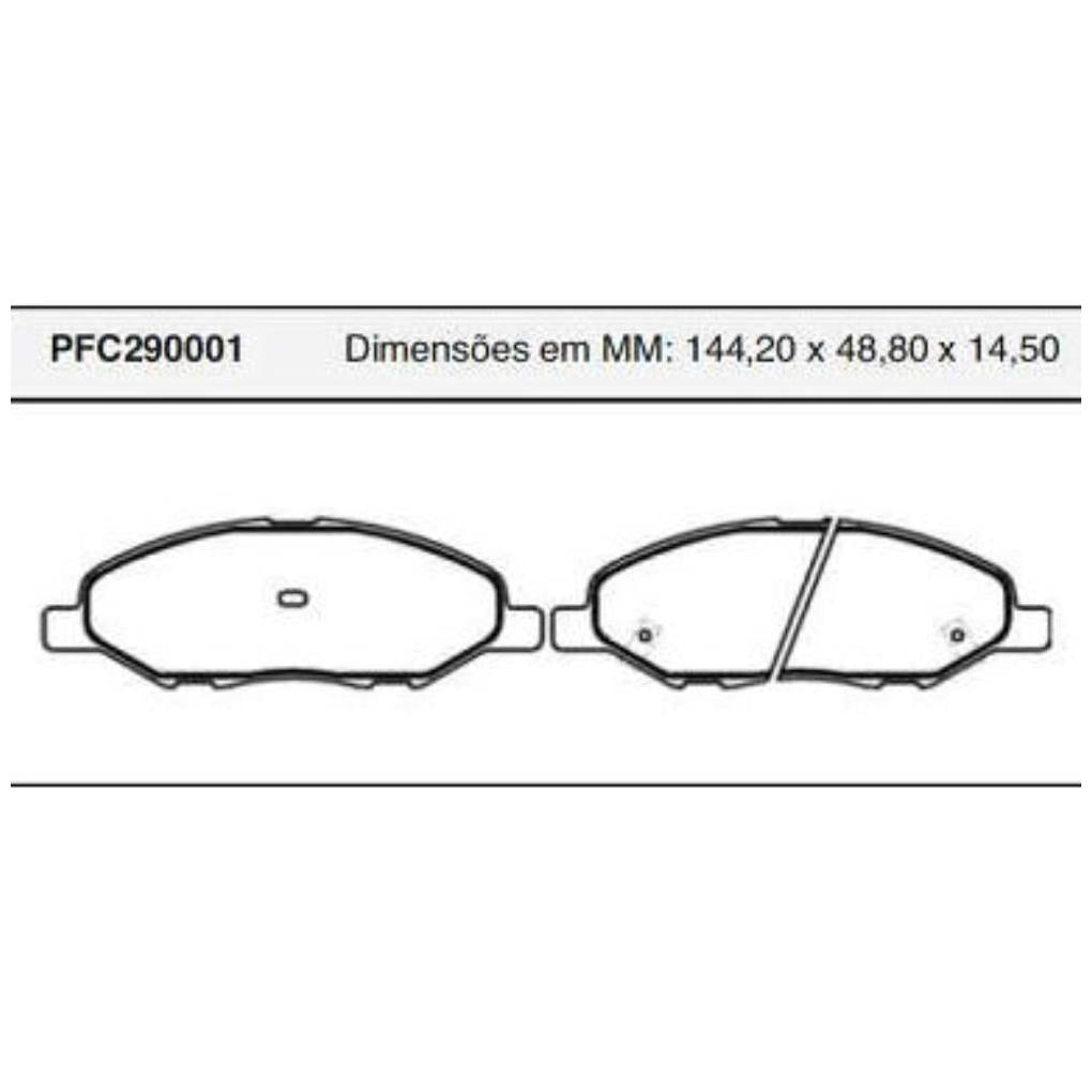 Jogo Pastilha Freio Dianteira Importado - Cofap - PFC290001 - (1)