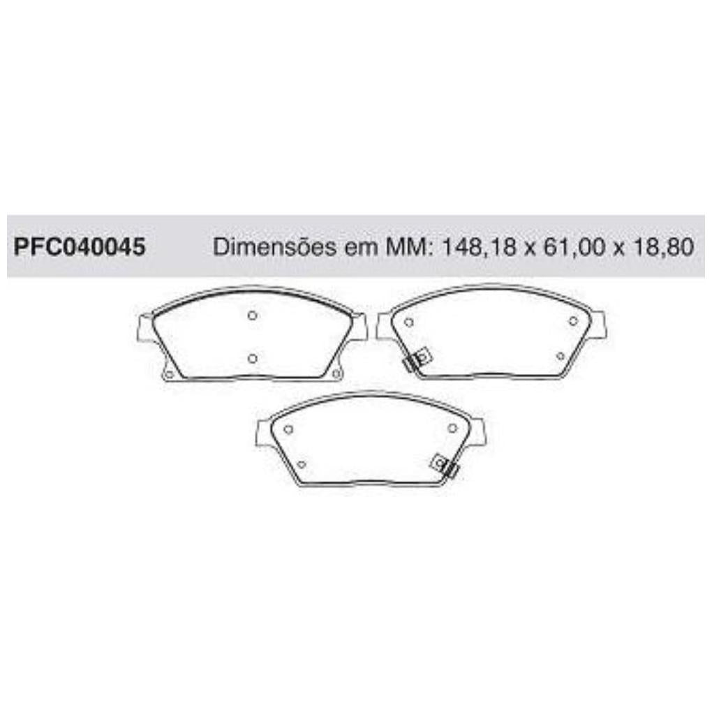 Pastilha Freio Dianteira Importado Chevrolet Tracker - Cofap - PFC040045 - (1)