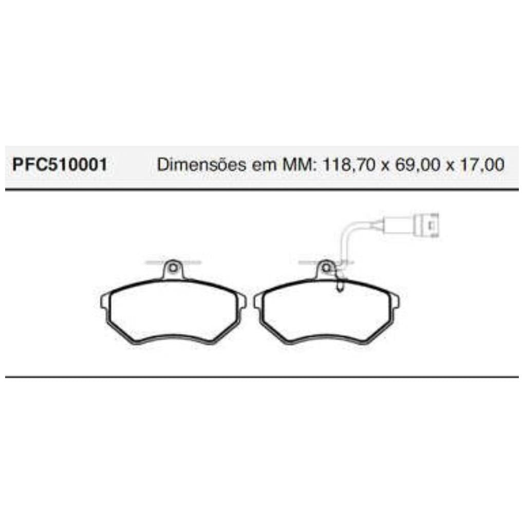 Pastilha Freio Dianteira Importado Chery Tiggo - Cofap - PFC510001 - (1)