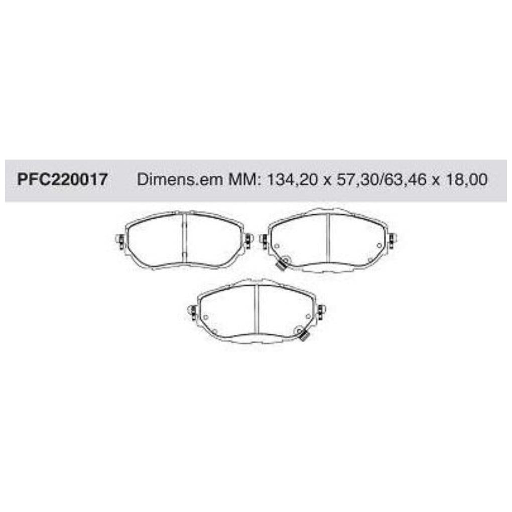 Pastilha Freio Dianteira Importado Toyota Corolla - Cofap - PFC220017 - (1)