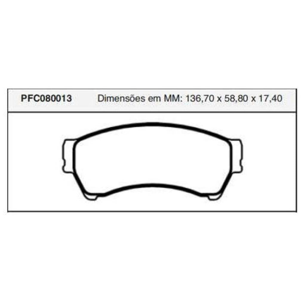 Pastilha Freio Dianteira Importado para Ford Fusion - Cofap - PFC080013 - (1)