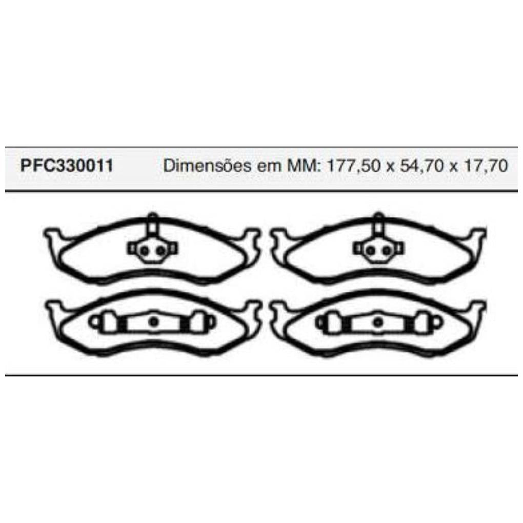 Pastilha Freio Dianteira Kelsey Hayes - Cofap - PFC330011 - (1)