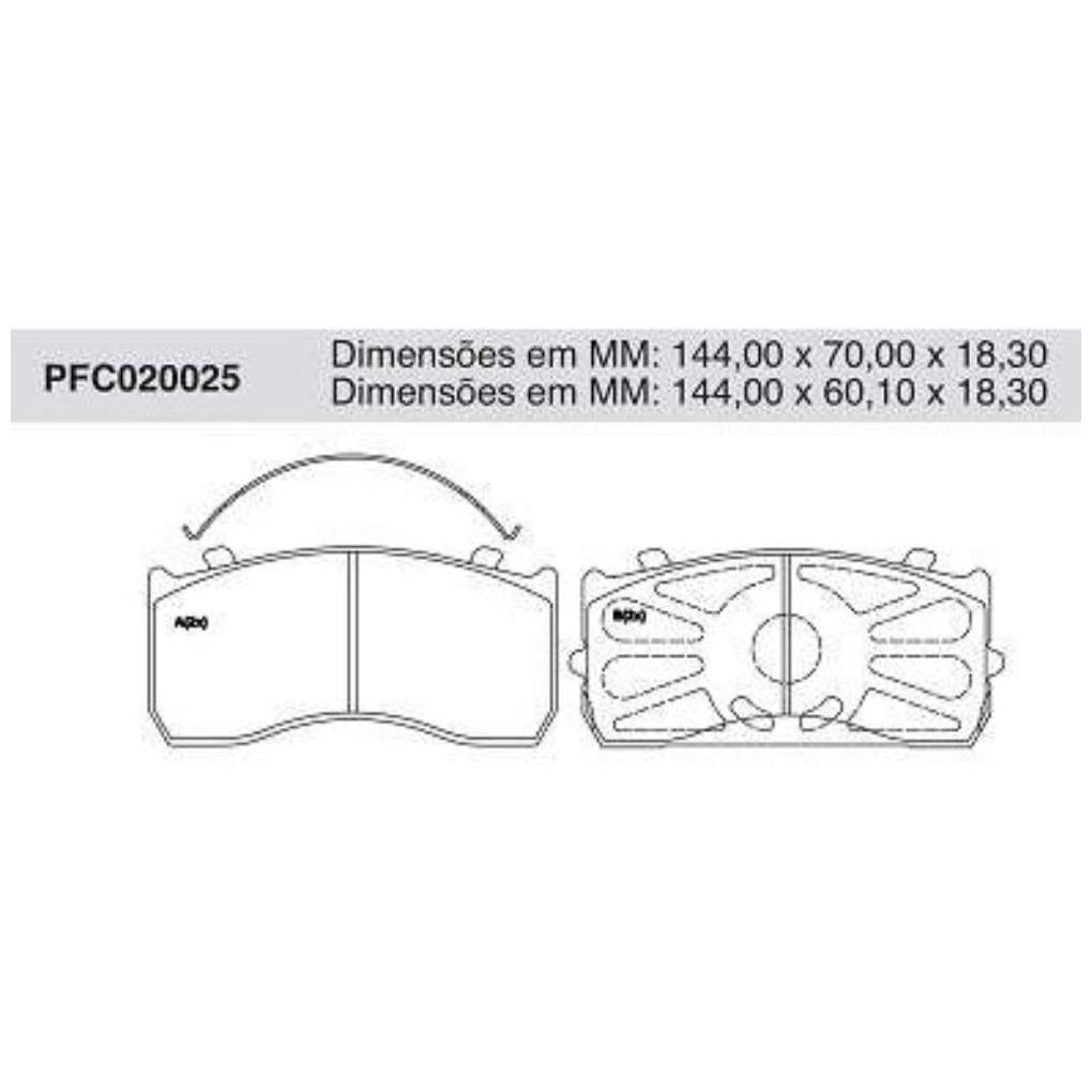 Pastilha Freio Dianteira Knorr Bremse Mercedes benz Accelo | Mercedes Benz Accelo - Cofap - PFC020025 - (1)