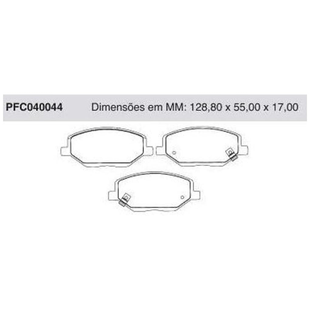 Pastilha Freio Dianteira Importado Chevrolet Spin - Cofap - PFC040044 - (1)