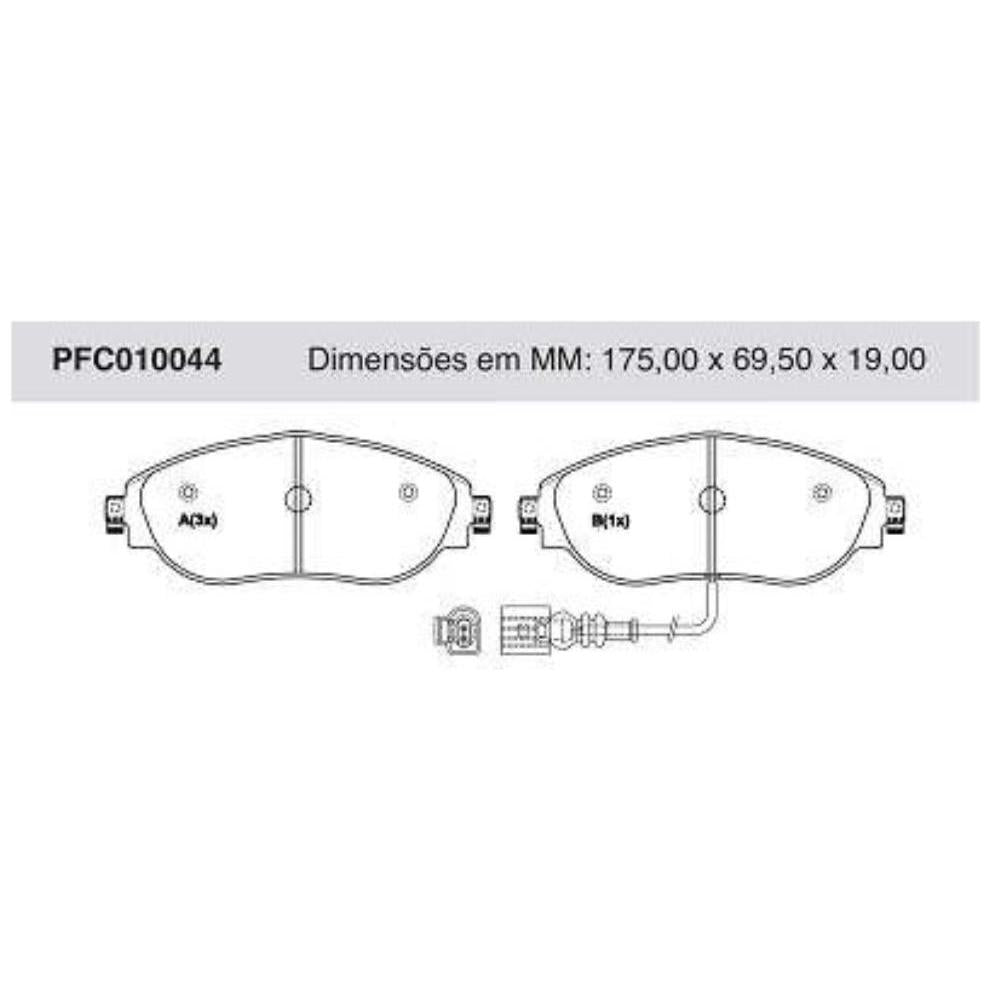 Pastilha Freio Dianteira Lucas Girling Volkswagen Passat - Cofap - PFC010044 - (1)