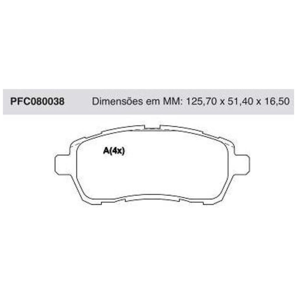 Pastilha Freio Dianteira Lucas Girling - Cofap - PFC080038 - (1)