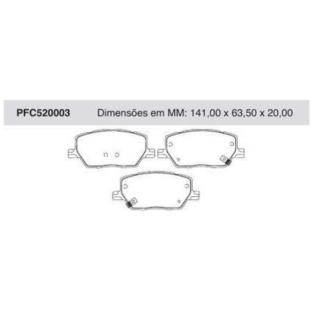 Pastilha Freio Dianteira Mando - Cofap - PFC520003 - (1)