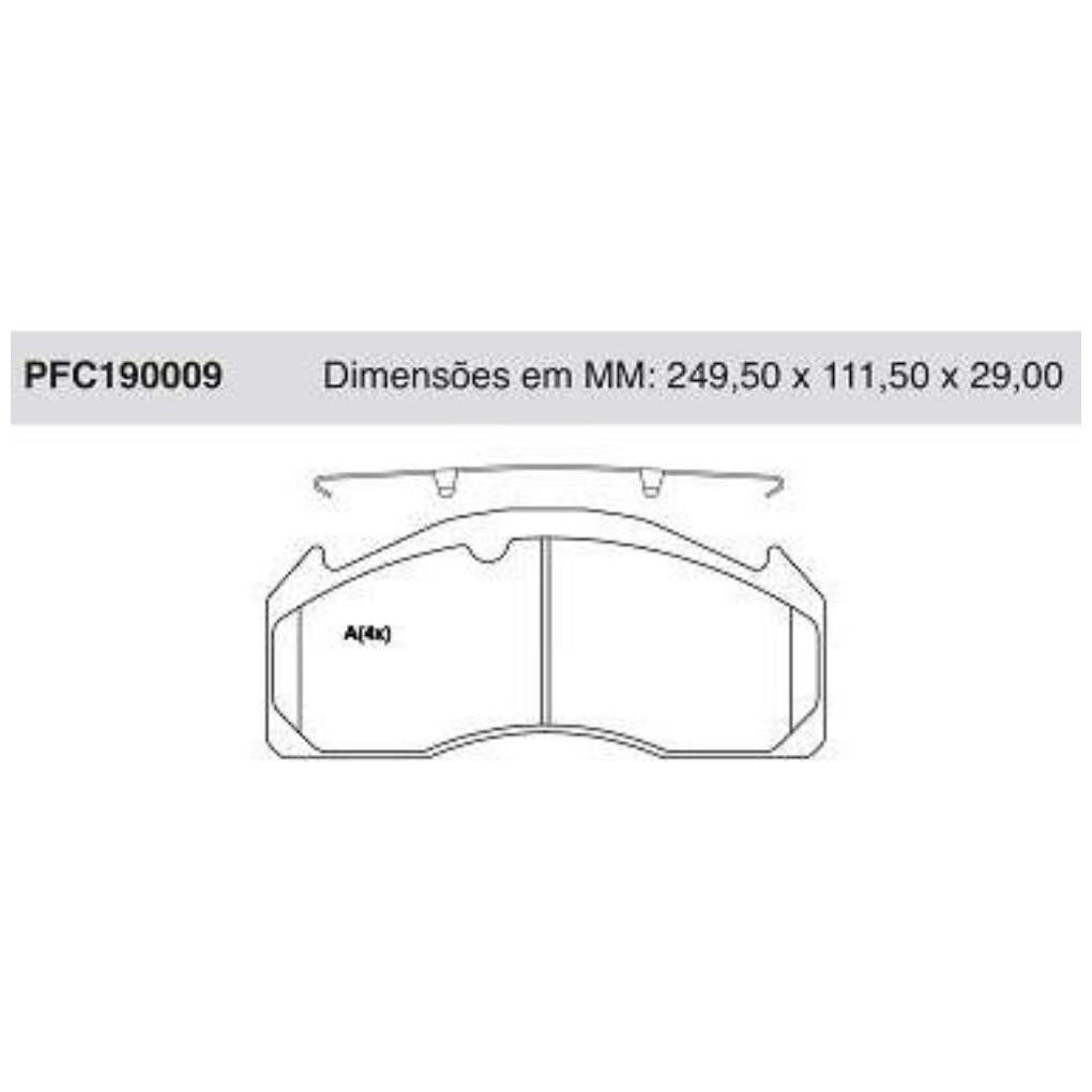 Pastilha Freio Dianteira Meritor - Cofap - PFC190009 - (1)