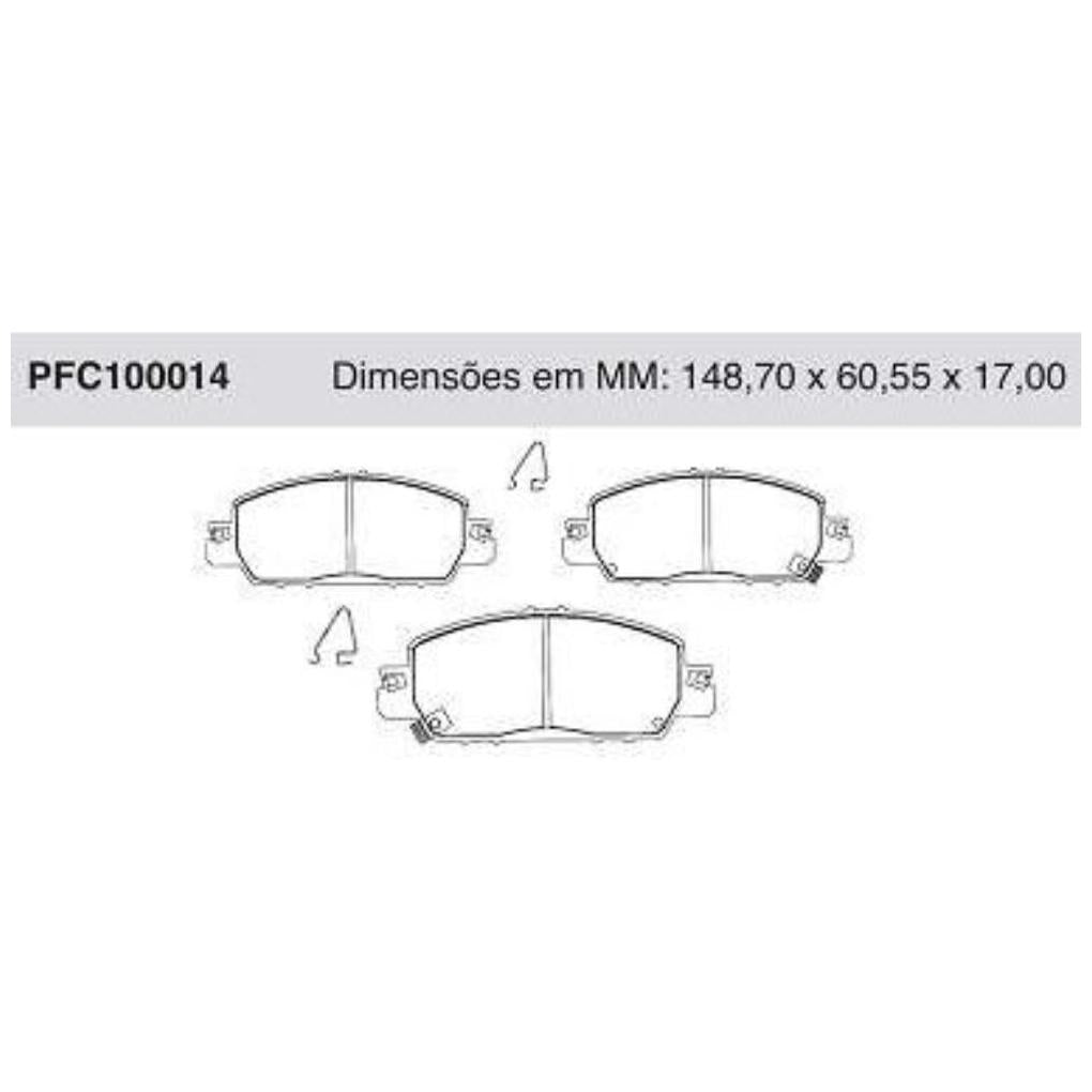Pastilha Freio Dianteira Nissin Honda Civic - Cofap - PFC100014 - (1)