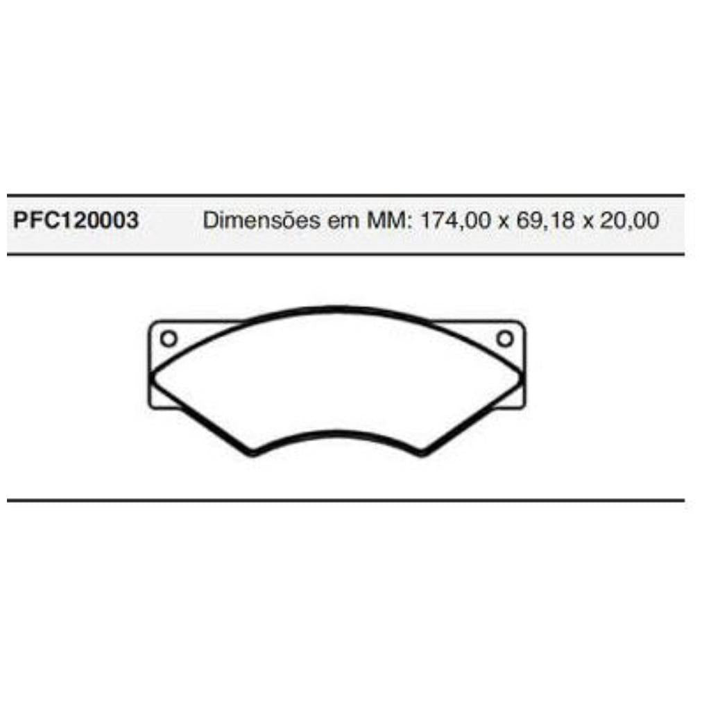 Pastilha Freio Dianteira Perrot - Cofap - PFC120003 - (1)