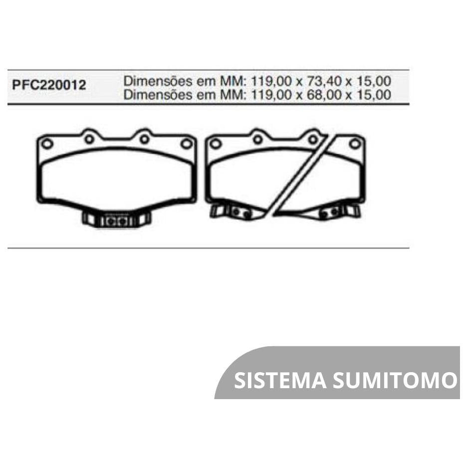 Pastilha Freio Dianteira Sumitomo - Cofap - PFC220012 - (1)