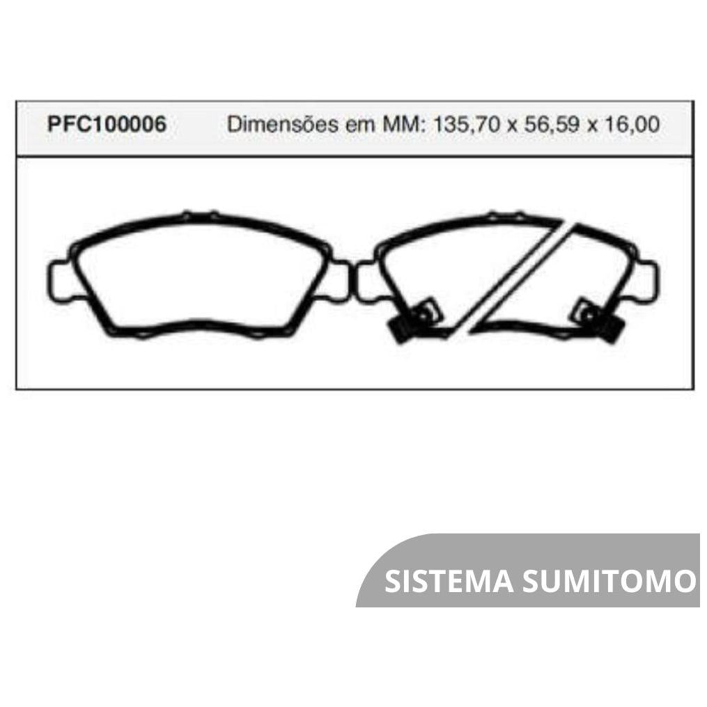Pastilha Freio Dianteira Sumitomo - Cofap - PFC100006 - (2)