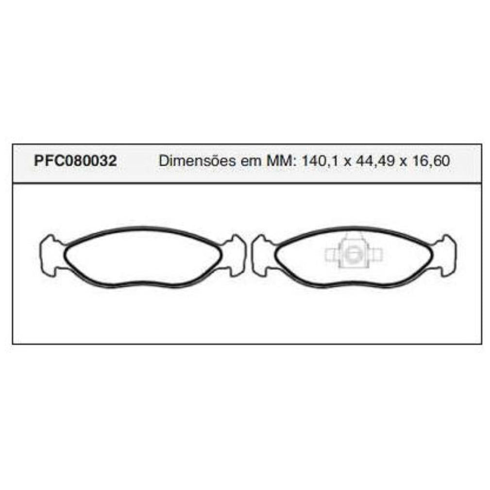 Pastilha Freio Dianteira Teves para Ford Ka - Cofap - PFC080032 - (1)