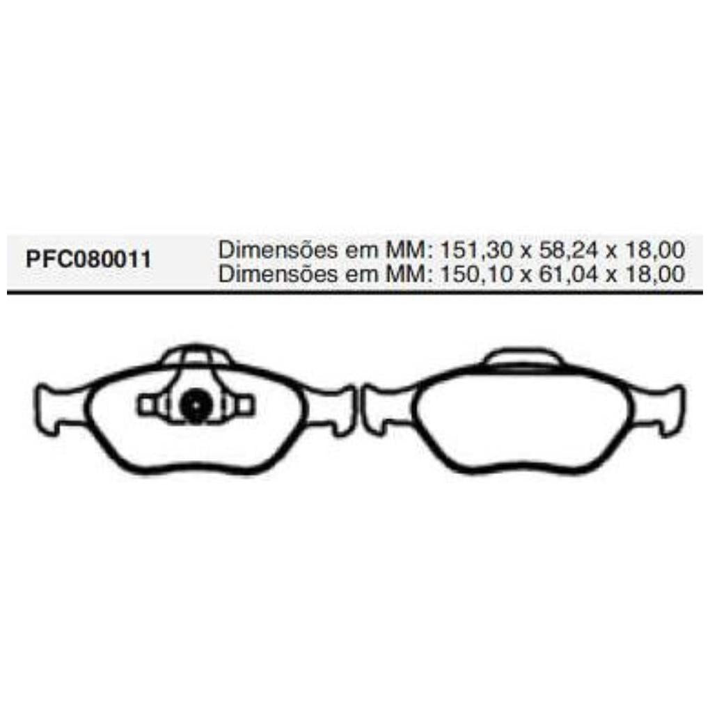 Jogo Pastilha Freio Dianteira Teves - Cofap - PFC080011 - (1)