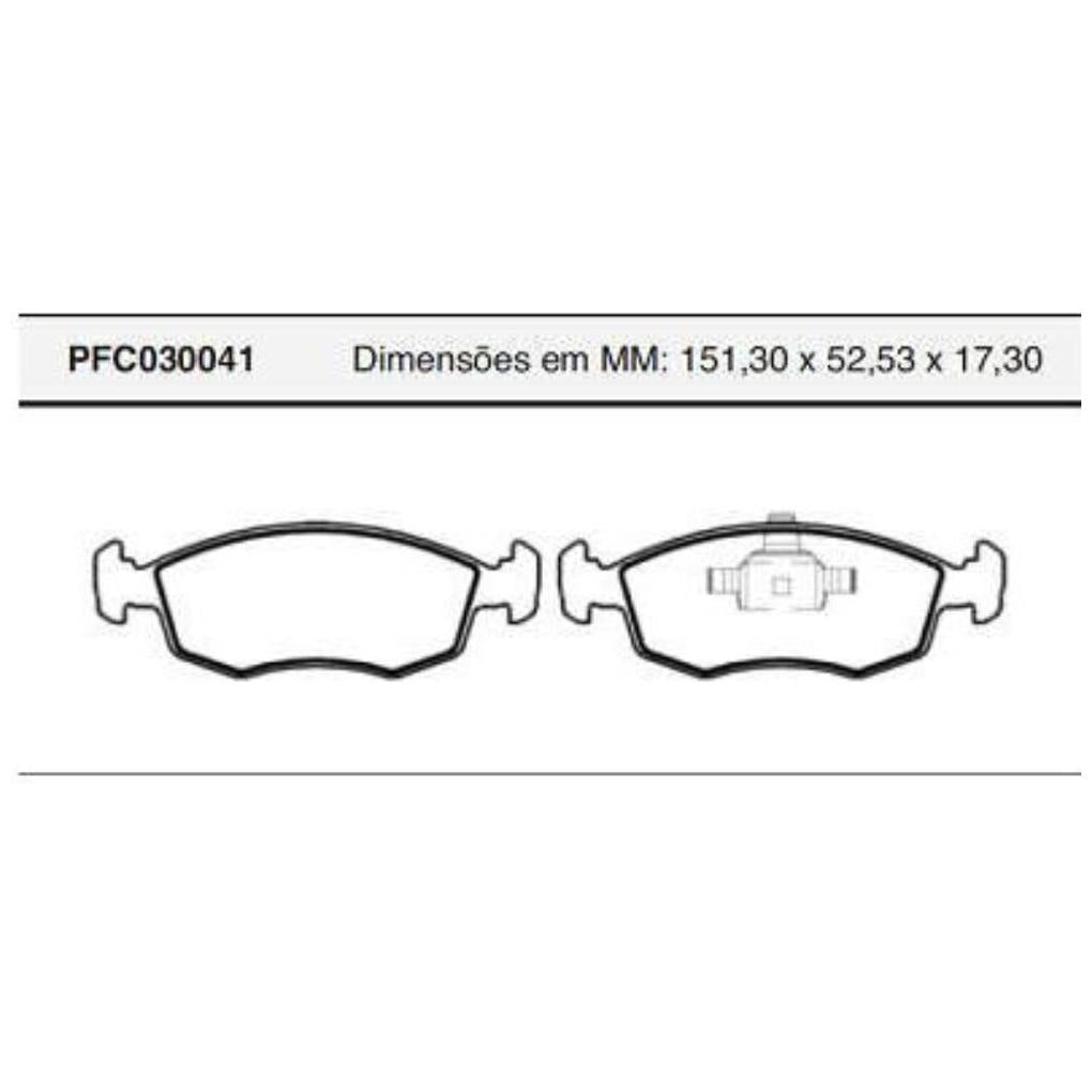 Pastilha Freio Dianteira Teves para Fiat Doblo e Idea - Cofap - PFC030041 - (1)