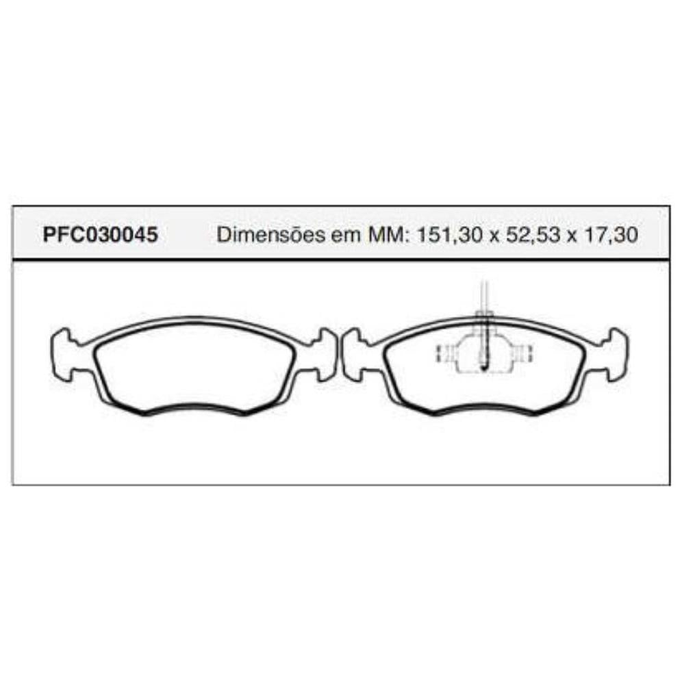 Pastilha Freio Dianteira Teves Fiat Stilo - Cofap - PFC030045 - (1)