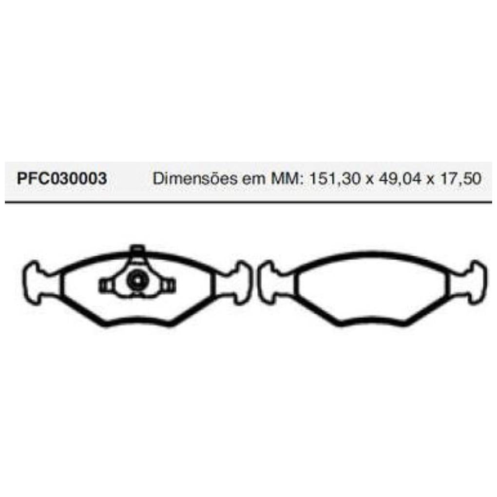 Pastilha Freio Dianteira Teves para Fiat Fiorino e Tipo - Cofap - PFC030003 - (1)