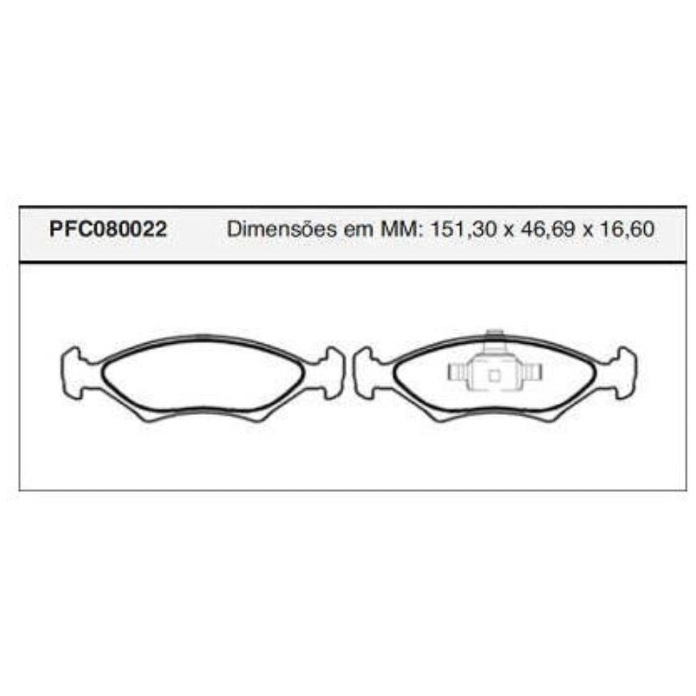 Pastilha Freio Dianteira Teves para Ford Courier - Cofap - PFC080022 - (1)