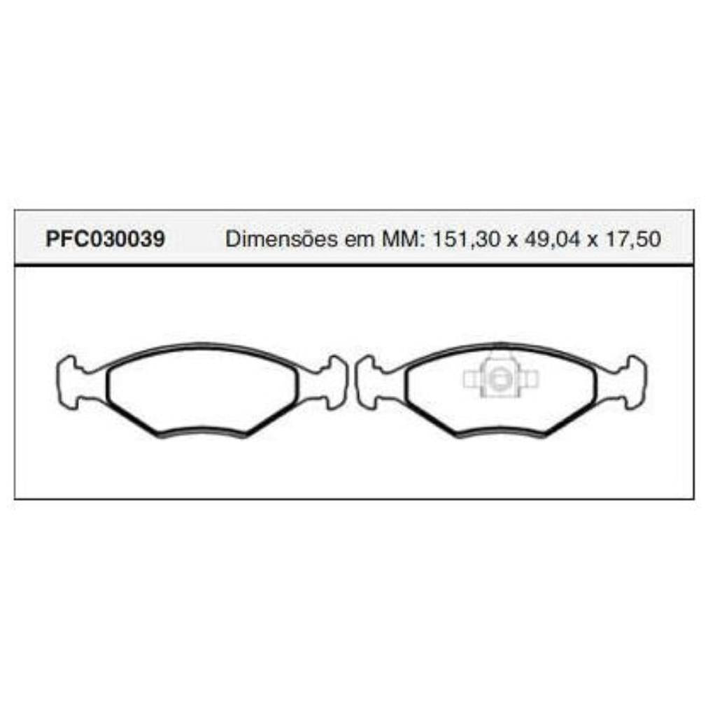 Pastilha Freio Dianteira Teves para Fiat Uno - Cofap - PFC030039 - (1)