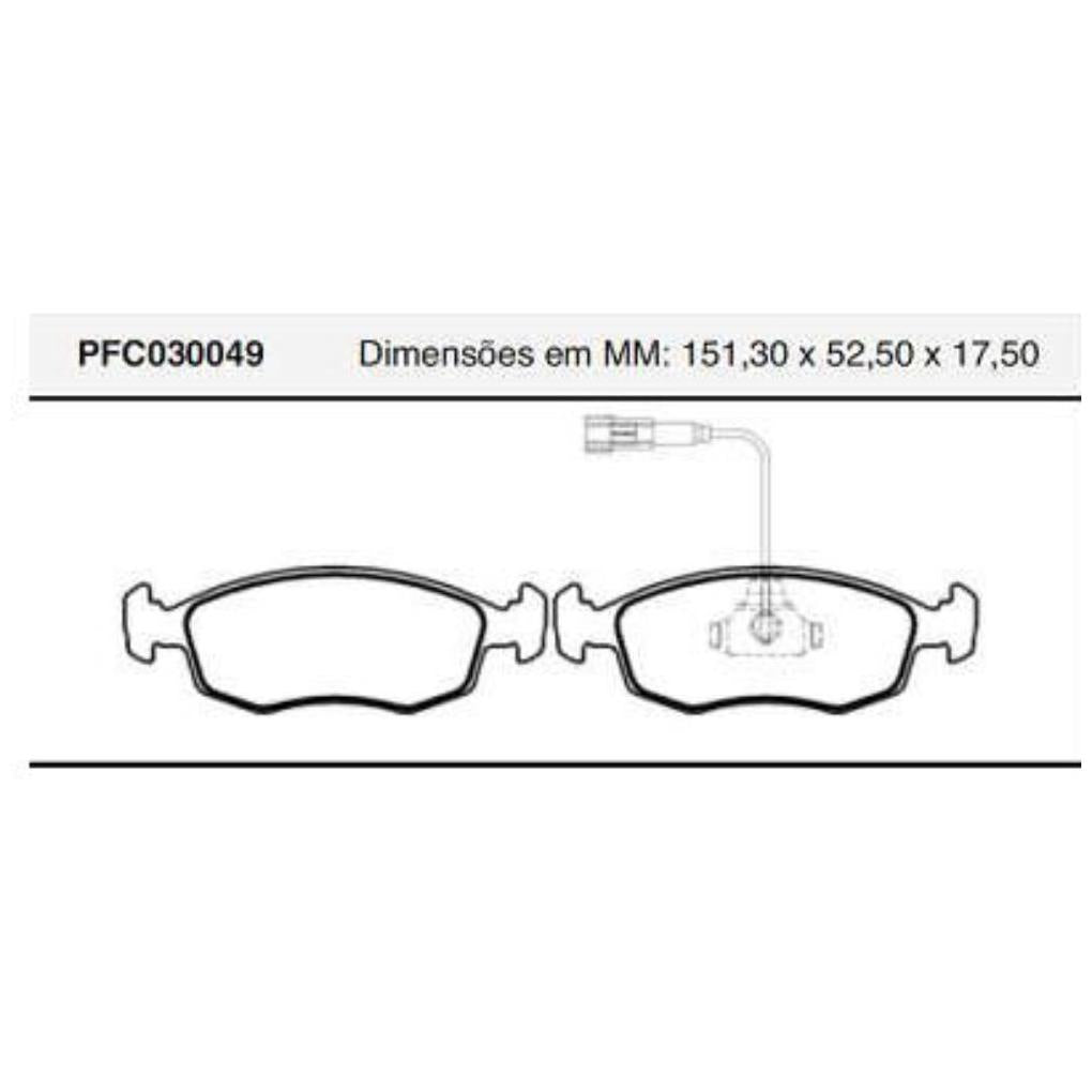 Pastilha Freio Dianteira Teves Fiat Stilo - Cofap - PFC030049 - (1)
