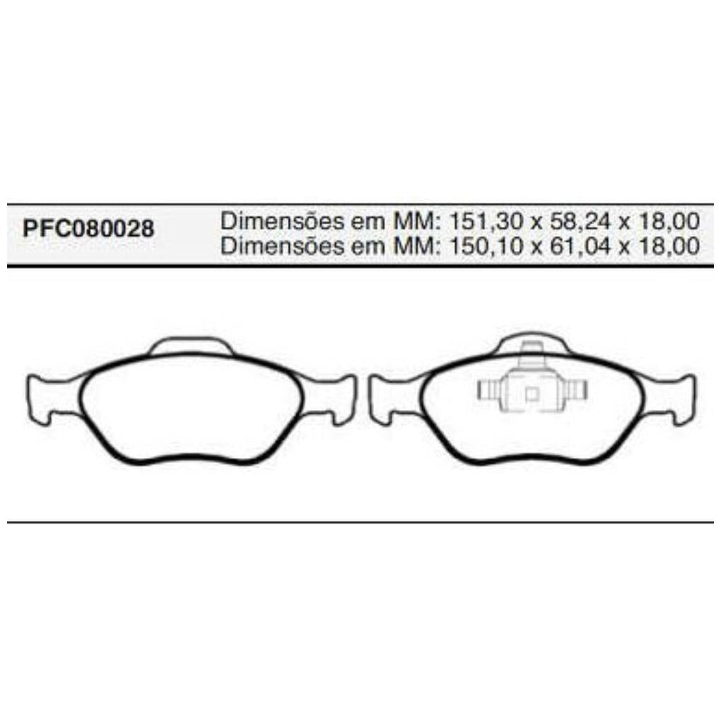 Pastilha Freio Dianteira Teves Ford Ecosport - Cofap - PFC080028 - (1)