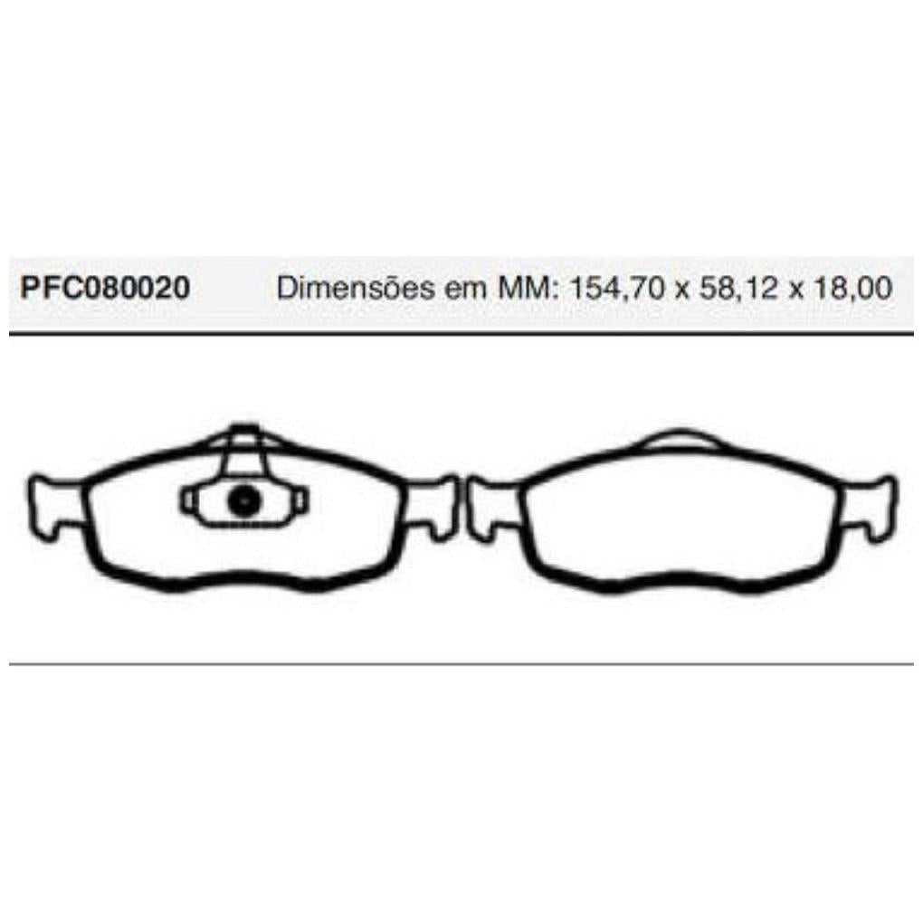 Pastilha Freio Dianteira Teves - Cofap - PFC080020 - (1)