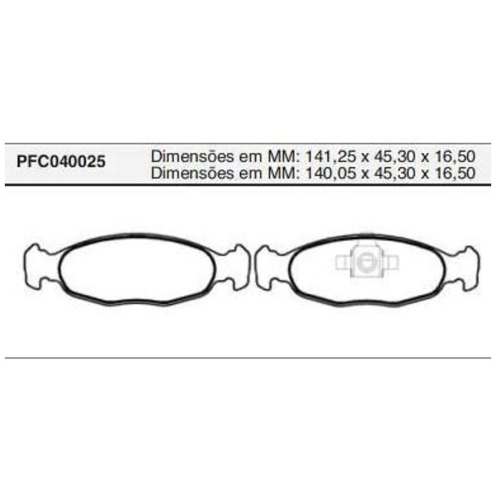Jogo Pastilha Freio Dianteira Teves - Cofap - PFC040025 - (1)