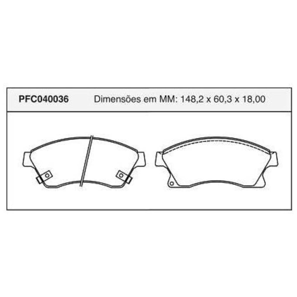 Pastilha Freio Dianteira Teves para Chevrolet Cruze e Cruze Sport6 - Cofap - PFC040036 - (1)