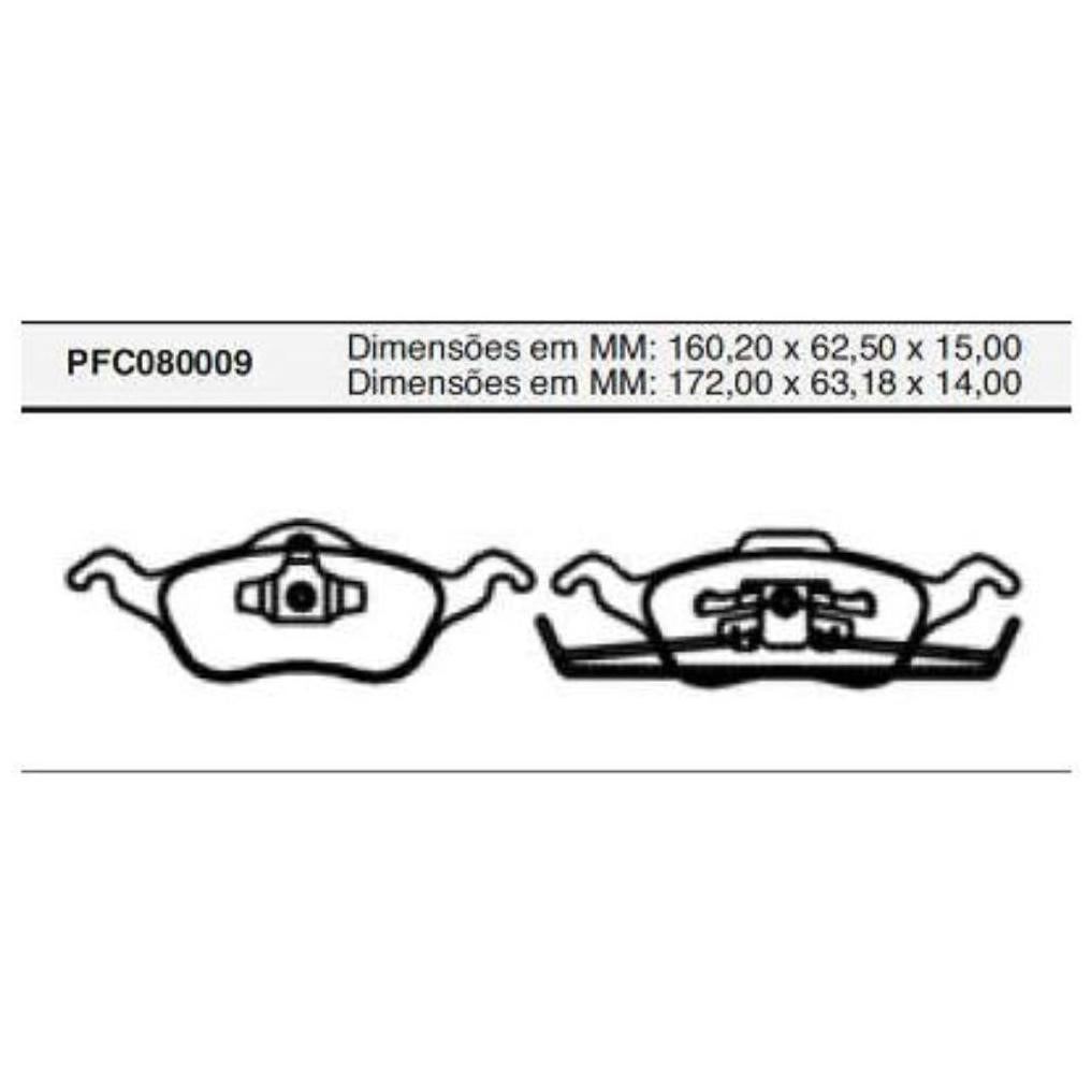 Pastilha Freio Dianteira Teves Ford Focus - Cofap - PFC080009 - (1)